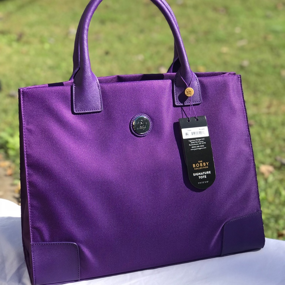 JOY TuffTech Signature Tote Purple Joy Mangano